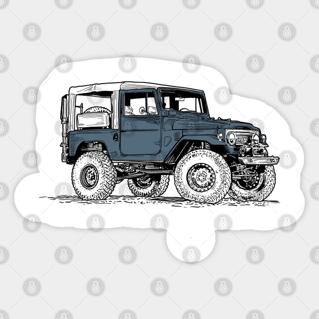 Fj 40 landcruiser Sticker by Saturasi